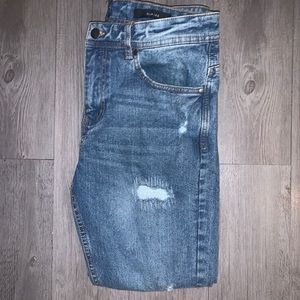 High waste boy friend jeans